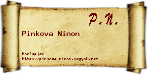 Pinkova Ninon névjegykártya